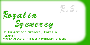 rozalia szemerey business card